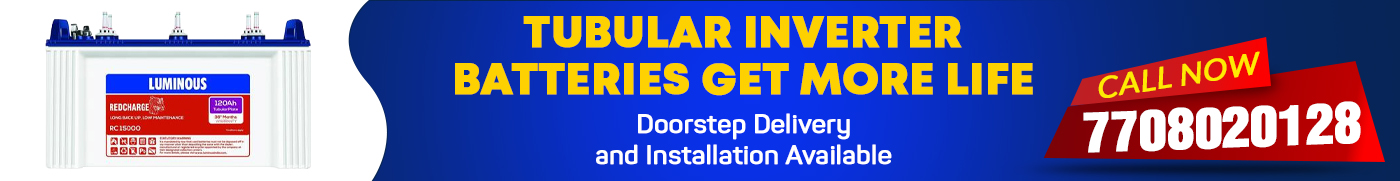 Luminous Tubular Inverter battery in Chennai